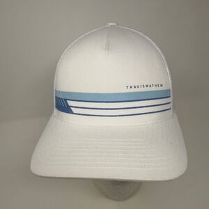 Travis Mathew‎ Over Oahu White Mesh SnapBack Flexfit Tech 110 Hat OSFM